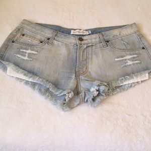 KITTENISH White Trash Denim Shorts